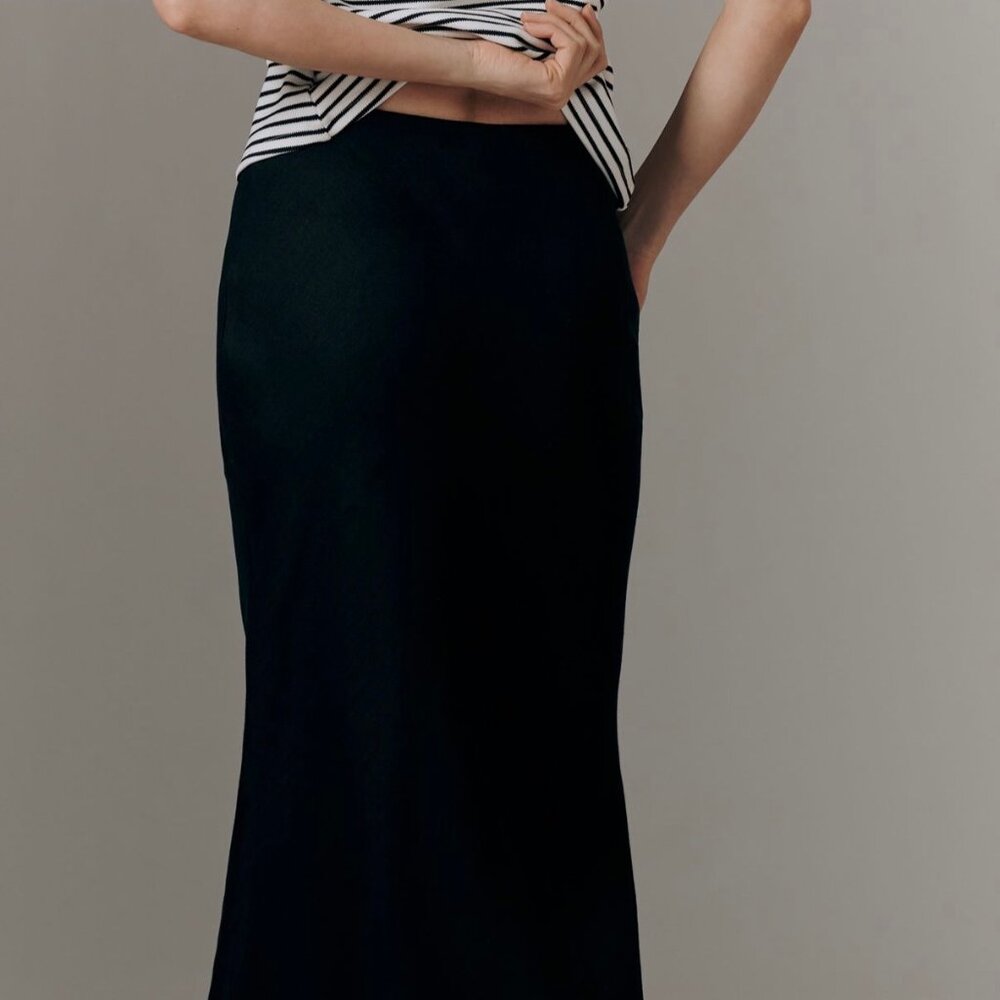 Anthropologie Tilda Maxi Slip Skirt Linen Edition - Picture 2 of 6